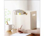 Office Home Desk Storage Box Pencil Holder Stationery Sundries Books Organizer - White