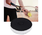 10M Polyester Fiber Sweat Absorption Anti S Badminton Racket Grip Tape Breathable Soft Hand Feeling Tennis Bat Sweatband Wraps( Black )