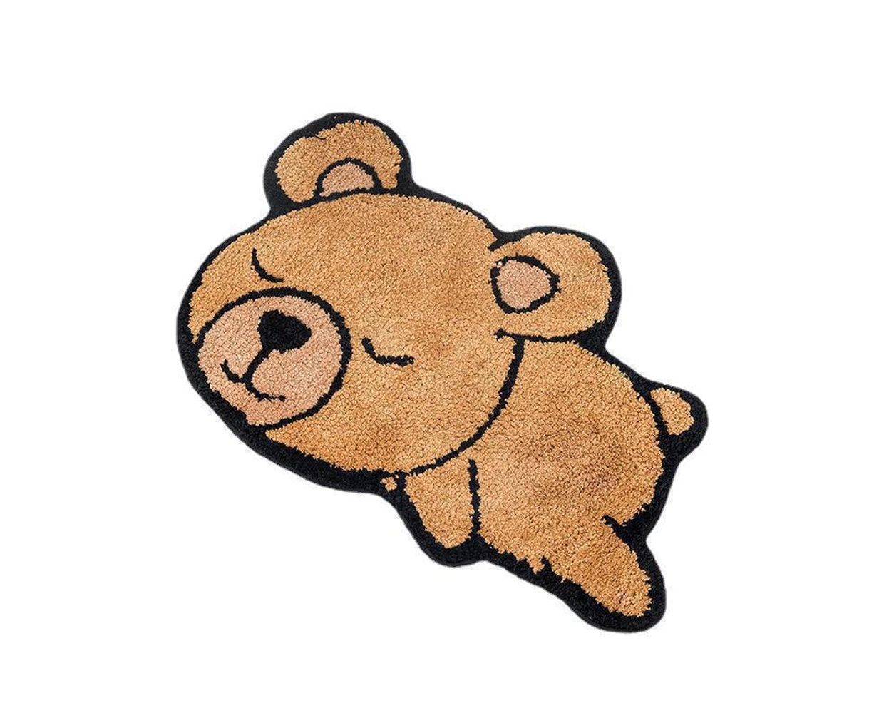 Dog bath carpet Bath carpet bath mat non-slip soft shower carpet -Cute Bear 40*60 hairless