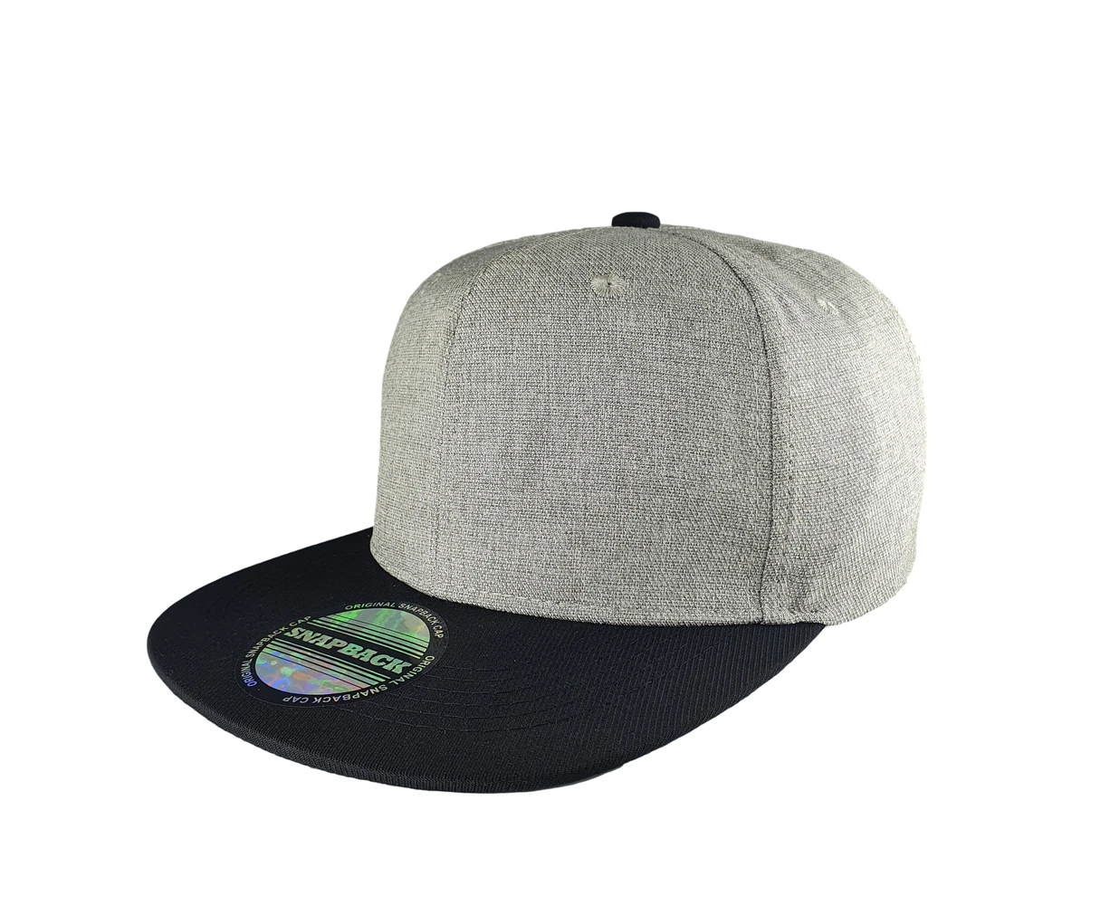 Fashion Trucker Cap Unisex Adjustable Baseball Hat Adult Plain Flat Visor Snapback- DS1068 - Grey