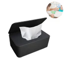 Wet wipes box, baby wet wipes box, tissue storage case, toilet paper box, baby wipes case, tissue holder-schwarz