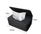 Wet wipes box, baby wet wipes box, tissue storage case, toilet paper box, baby wipes case, tissue holder-schwarz