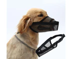 Centaurus Dog Muzzle Buckle Design Breathable High Elasticity Pet Anti-Barking Muzzles Face Guard for Small Dogs -Grey XL