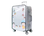 Transparent Luggage Protector Cover Waterproof PVC Trolley Suitcase Cover - Style 1