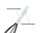 Silicone Balloon Whisk, Heat Resistant Non Scratch Coated Kitchen Whisks for Cooking Nonstick Cookware, Balloon Egg Wisk Perfect-black