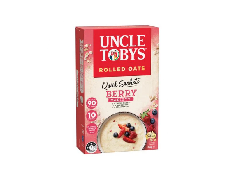 Uncle Toby Quick Oats Berry Variety Pack Breakfast Cereal 10 Pack