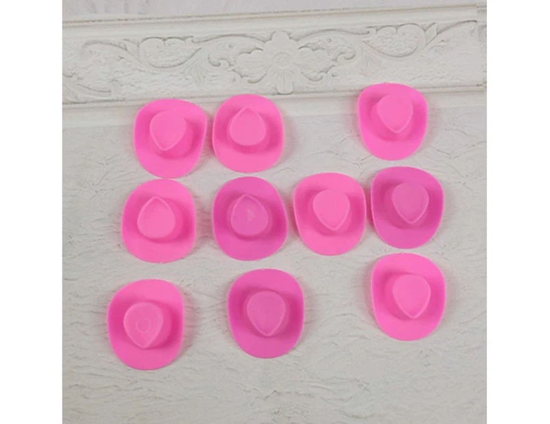 10Pcs Miniature Hats Eye-catching Realistic Bright Color Pretend Play Cowboy Dollhouse Hats for Girls- 10 pcs