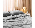 Dickies Cotton Waffle Texture Quilt Cover Set Grey