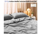 Dickies Cotton Waffle Texture Quilt Cover Set Grey