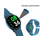 GUOLING Fashion Sport Smart Watch Men Women Fitness tracker man Heart rate monitor Blood pressure function smartwatch For iPhone - Mesh belt blue