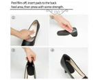 5 Pairs Reusable Heel Inserts Padded Soft And Sticky Heel Cushion Insoles Skin Tone