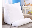 Back Pillow Bolster Wedge Pillow tv Cushion for Sofa Bed Linen, 60X50X20cm (Beige)