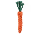 Pet Molar Toy Cotton Woven Carrotshaped Molar Toy Pet Chewing Rope For Puppies And Kittens