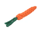 Pet Molar Toy Cotton Woven Carrotshaped Molar Toy Pet Chewing Rope For Puppies And Kittens