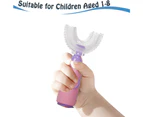Kids U Shaped Toothbrush, Soft Silicone Brush Head With Handle,Style 3, P