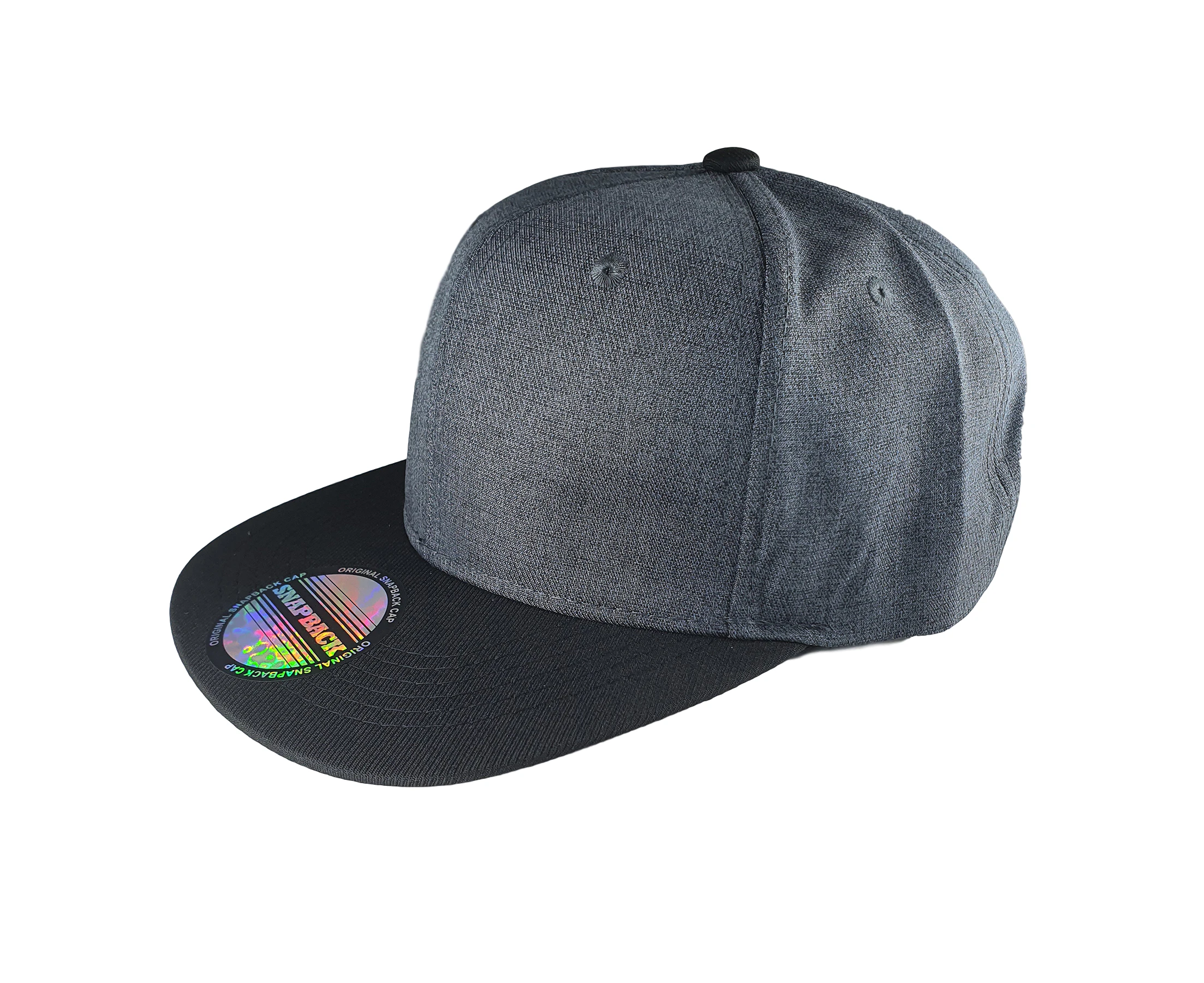 Fashion Trucker Cap Unisex Adjustable Baseball Hat Adult Plain Flat Visor Snapback- DS1068 - DarkGrey