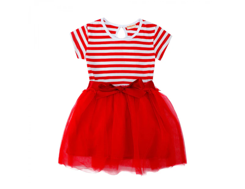 JUNIOR GIRLS RED TULLE DRESS