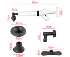 Toilet Plunger Air High Pressure Drain Blaster Manual Pump Sink Pipe Cleaner