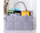 Baby Diaper Bag - Nursery Storage Bin and Car Organizer for Diapers,gray