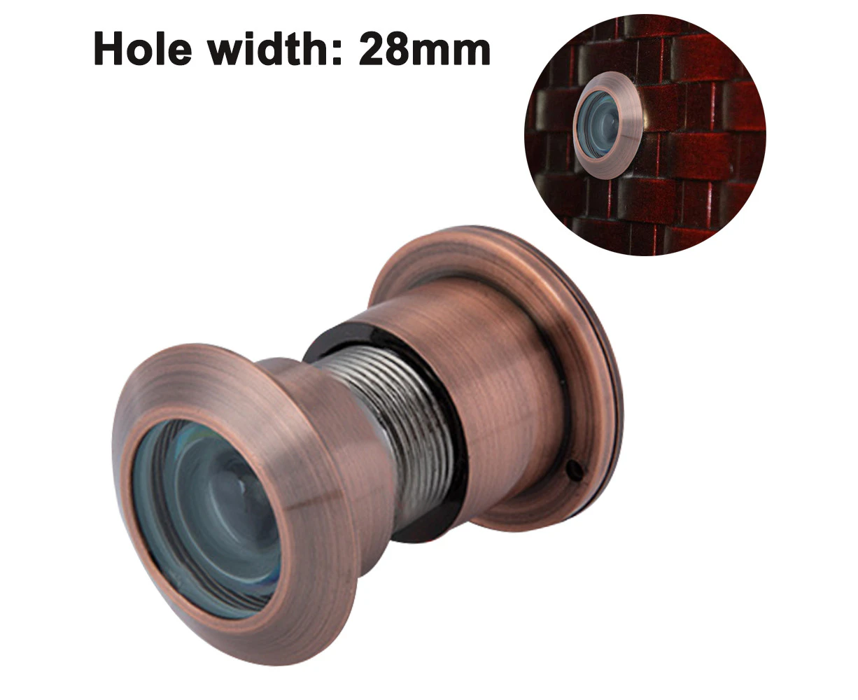 Peephole wide angle, door viewer peephole, solid brass body and wide angle HD glass lens, 220 degree viewing angle, drill hole Ø 28mm