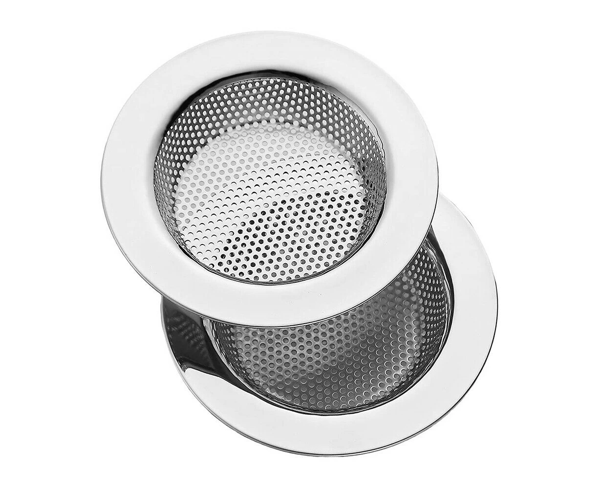 2PCS Stainless Steel Kitchen Sink Mesh Strainer Waste Plug Filter Drain Stopper O8809