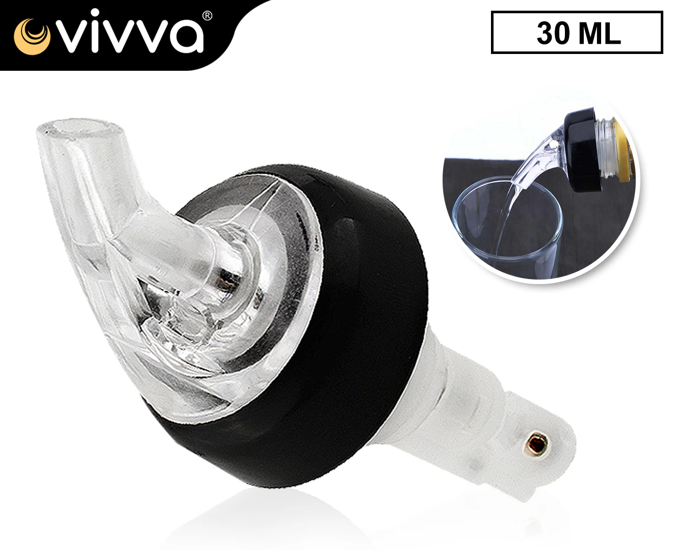 Vivva - 4pcs Pourer Bottle Dispenser Liquor Bar Wine Alcohol Shot Spirit Nip Rack Barware AU