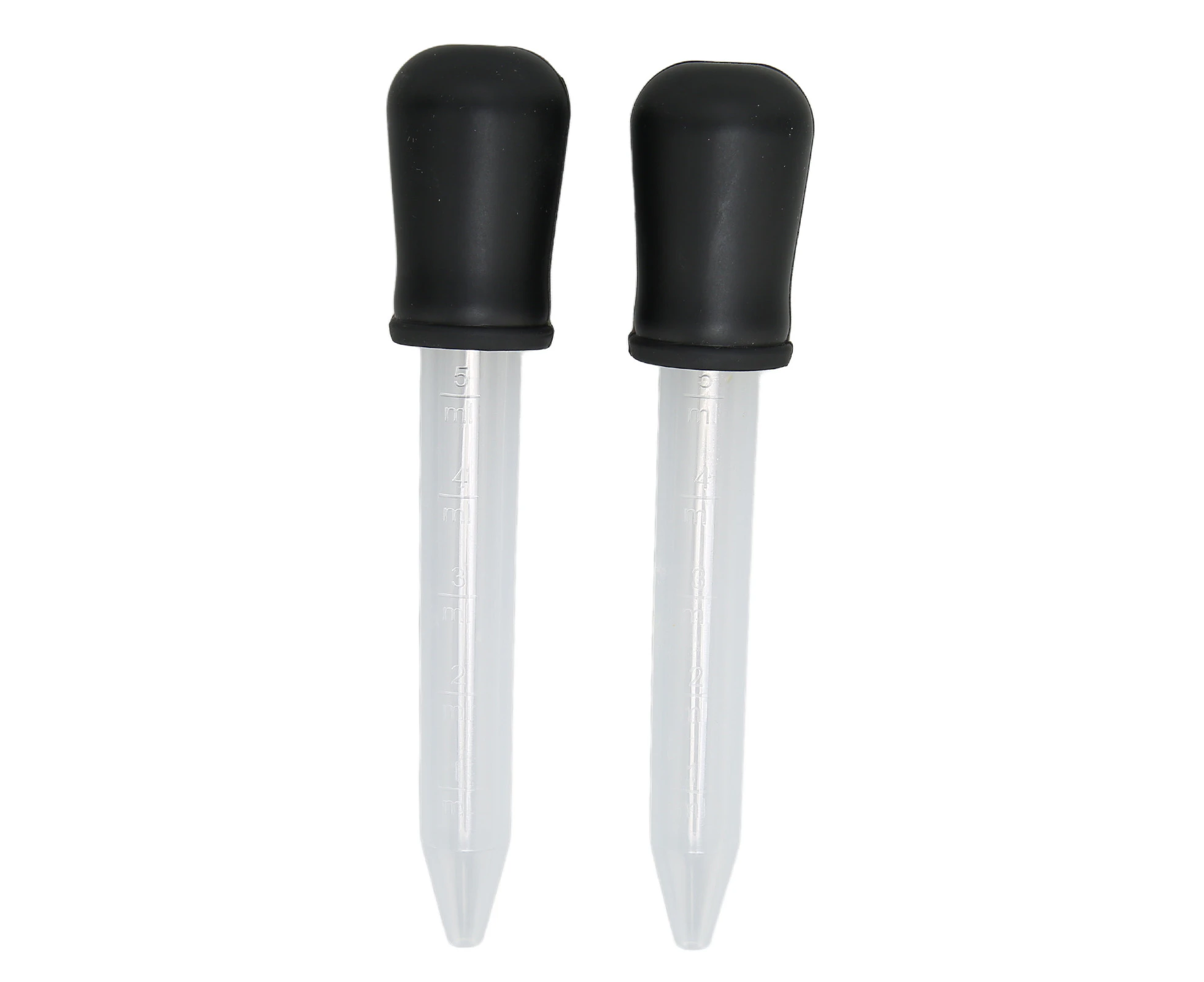 2Pcs Liquid Dropper 5Ml Capacity Safe Reliable Light Weight Compact Portable Pipettes For Scientific Experimentsblack