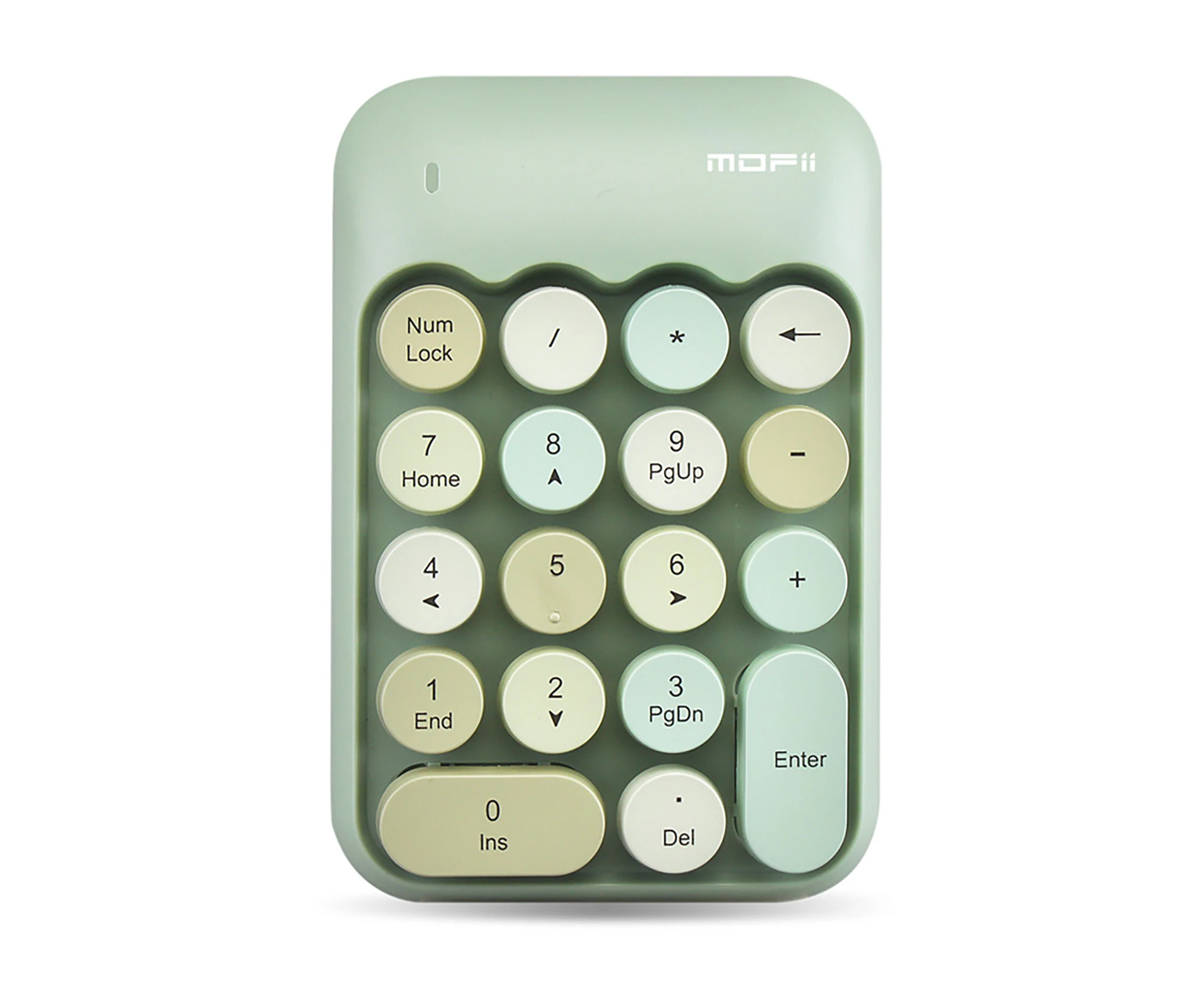 Uedai MOFII X910 Mini Keyboard 18 Keys 2.4G USB Wireless Numeric Keypad for Financial Staff - Green