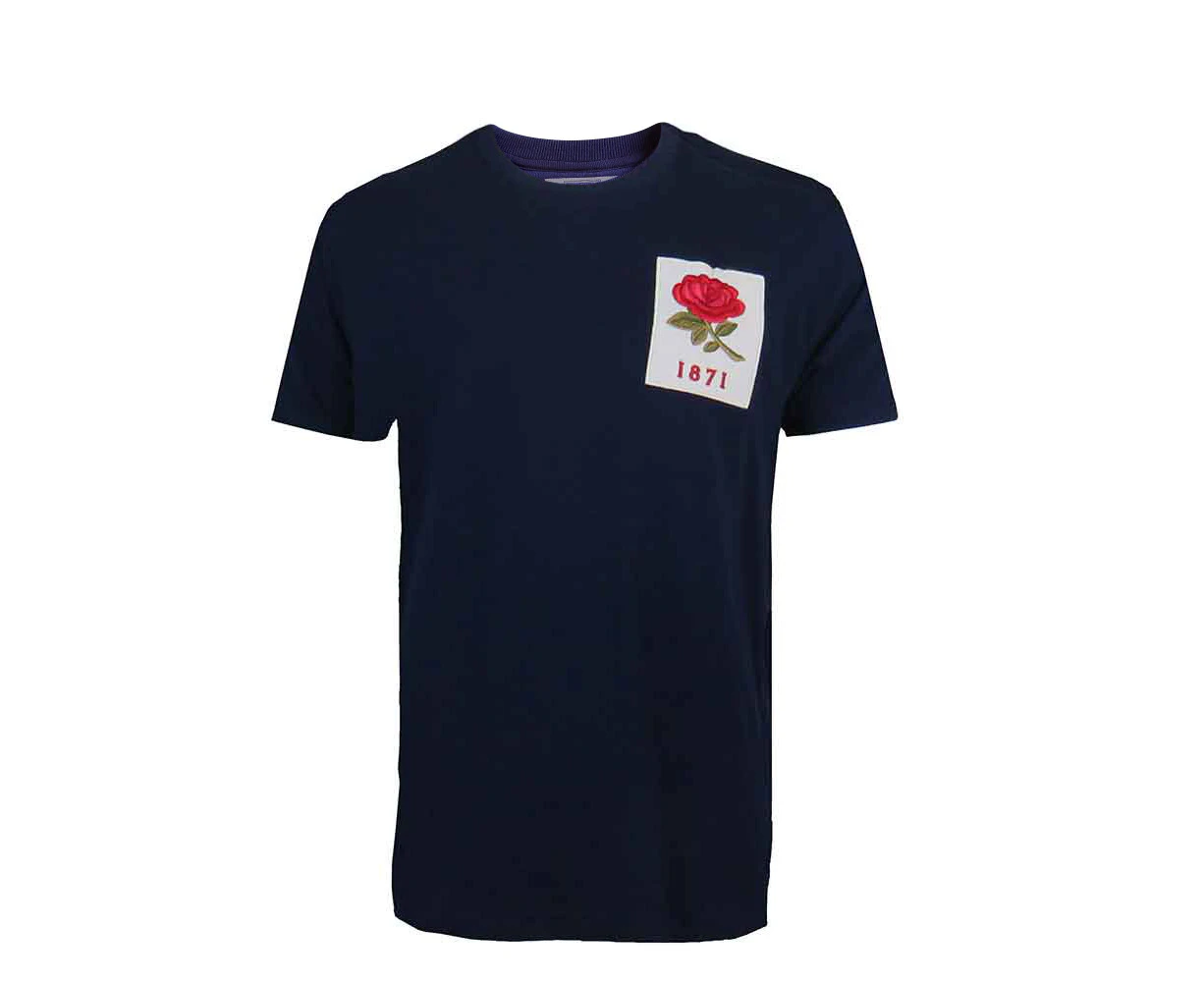 England 1871 Rugby T-Shirt Navy Vintage Style - Navy