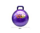 PVC Yoga Ball Set Anti-burst Inflatable Christmas Theme Handle Bouncy Ball Set for Physical Fitness - Purple