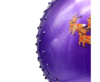 PVC Yoga Ball Set Anti-burst Inflatable Christmas Theme Handle Bouncy Ball Set for Physical Fitness - Purple