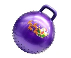 PVC Yoga Ball Set Anti-burst Inflatable Christmas Theme Handle Bouncy Ball Set for Physical Fitness - Purple