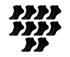 aerkesd 10Pairs Women Men Disposable Solid Color Thick Silk Socks for Ice Rink Foot Bath-Black - Black