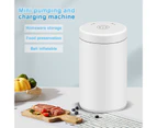 800mAh Household Food Vacuum Sealer One Click Start Simple Operation Hand-held Vacuum Packer for Home-White
