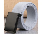 Men Belt Wide Pure Color Fabric Simple Women Waist Strap for Daily Wear Light Grey