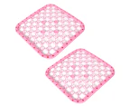 Kitchen In-Sink Protector Mats Pads Sets, Quick Draining - Use In Sinks to Protect Surfaces and Dishes-White