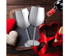 2PCS Premium Grade Stainless Steel Wine Glasses, Double-Walled Insulated Unbreakable Goblets Stemmed Wine Glass BPA-Free