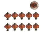 12pcs Pumpkin Knobs, Vintage Acrylic  Cabinet Knobs, Dresser Knobs Drawer Knobs Door Knobs Drawer Pulls Dresser Handles with Mounting Screws - Wood grain