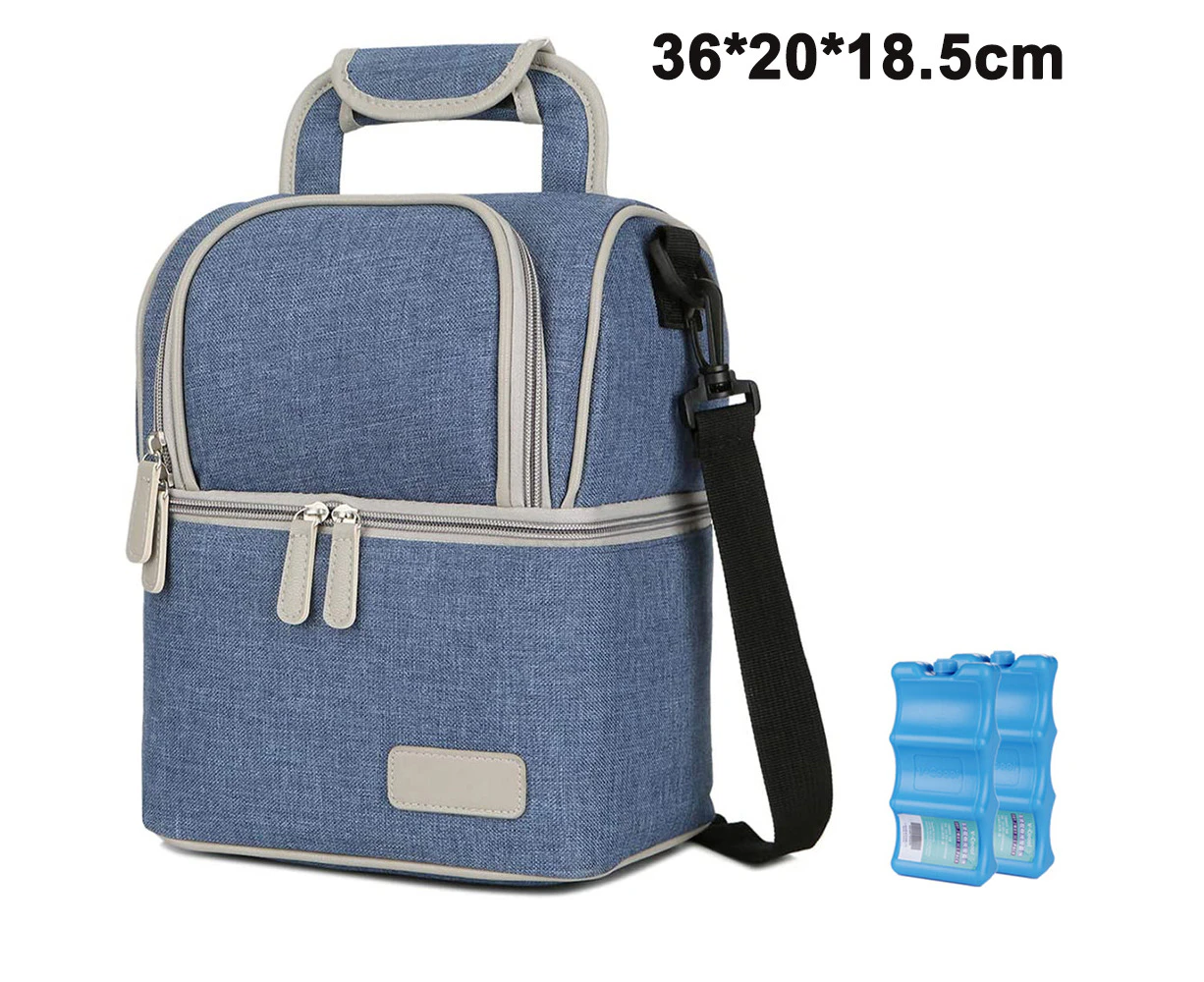 Breast Milk Baby Bottle Cooler Bag/Waterproof Baby Milk Bag Freezer/Mommy Travel Backpack/Portable-Denim Blue