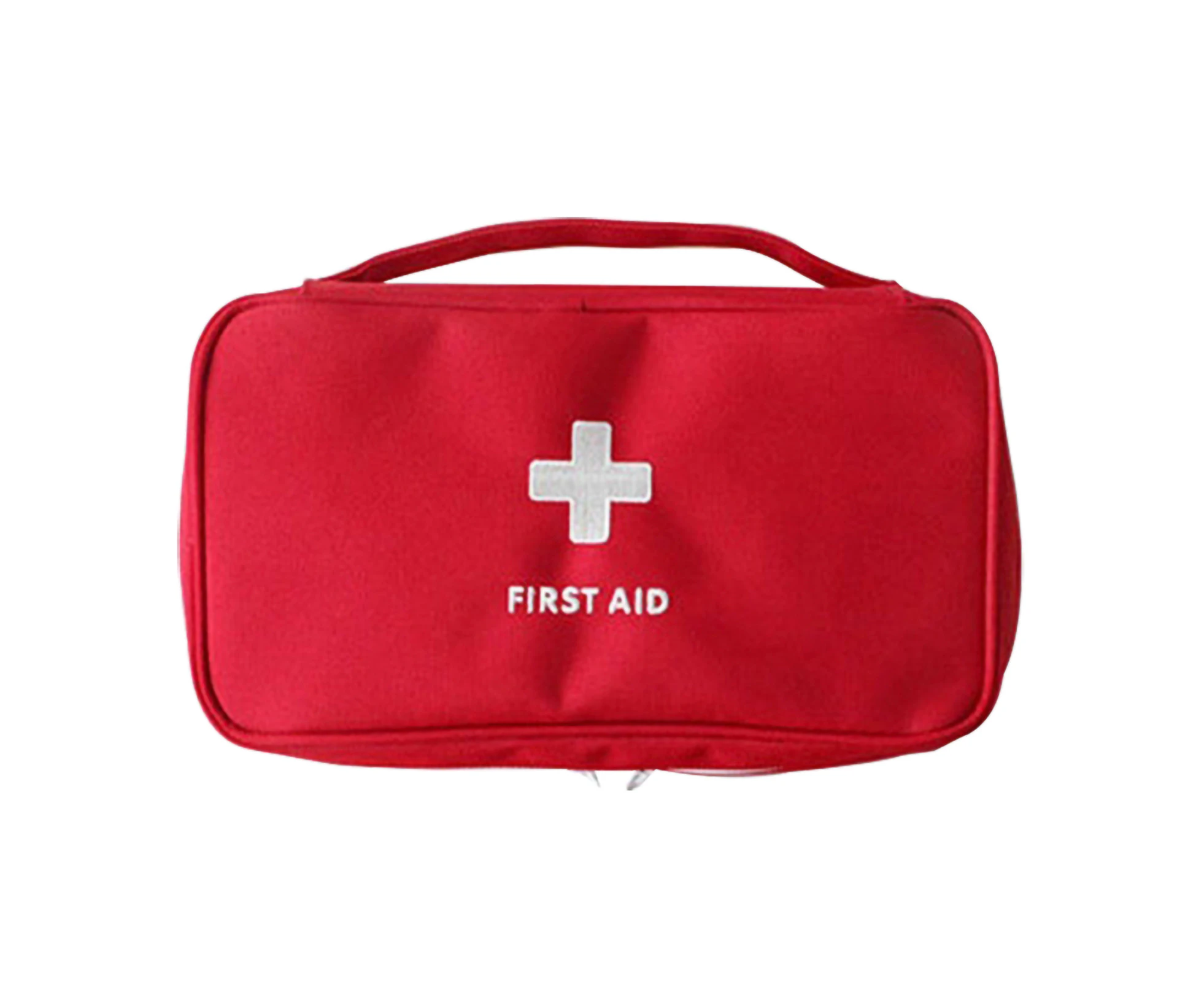 Medical Bag Portable Multi-pocket Dual-color Outdoor Survival Rescue Bag for Travel-Red