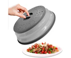 Microwave Plate Cover Collapsible Food Plate Lid Cover, Easy Grip, Microwave Plate Guard Lid With Steam Vent & Colander Strainer