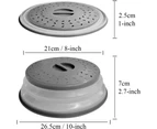 Microwave Plate Cover Collapsible Food Plate Lid Cover, Easy Grip, Microwave Plate Guard Lid With Steam Vent & Colander Strainer