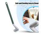 2 Pack Golf Toilet Brush, Long Handle Golf Brush Head Toilet Brush, Flexible Bendable Silicone Golf Toilet Bowl Cleaner Brush -ArmyGreen