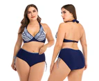 Large Size Bikini Bikini Woman Underwire Big Cup Ladies Swimsuit.Swimsuits for All Women's Plus Size  Halter Bikini Set