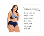 Large Size Bikini Bikini Woman Underwire Big Cup Ladies Swimsuit.Swimsuits for All Women's Plus Size  Halter Bikini Set