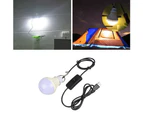 Sunshine USB LED Bulb 5V Light for Camping Hiking Room Kitchen Garage Warehouse Basement-Warm White