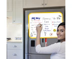 Magnetic Dry Erase Board -Easy to Write and Clean, Flexible Refrigerator Magnet Whiteboard,Yellow