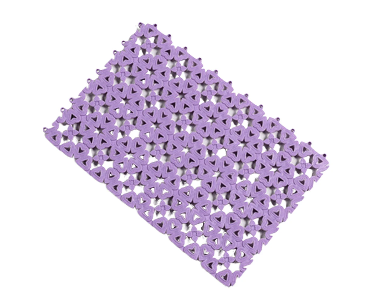 Non-Slip Bathroom Shower Bath Mat Carpet Home Toilet Kitchen Floor Pad Cover-Purple