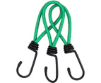Elastic Rope,12Pcs-Outdoor Tent Elastic Cord-Green12 Expansion Hooks, Tensioning Rubber With Hook, Tarpaulin Tensioner
