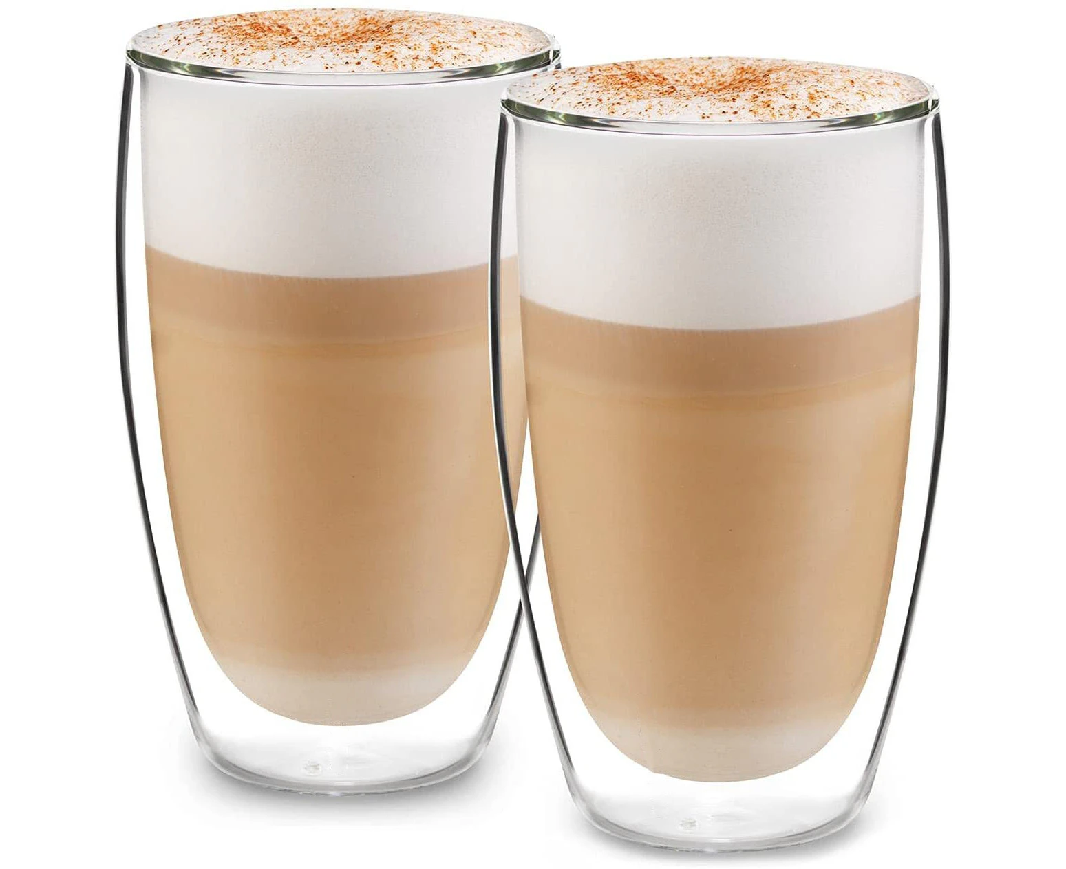 Design latte macchiato glasses (4 x 330ml) - double-walled glasses made of borosilicate glass - dishwasher-safe tea glasses - high-quality thermal glasses